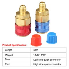 Quick Coupler High Low Side Connector Conversion Adapter Kit for AC Charging US