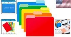 Durable 1/3 Cut Tab File Folders – 15 Pack Letter Size, Multicolor Solution