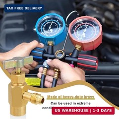 R1234Yf Self-Sealing Can Tap, F-1/4 SAE 1/2 LH Thread Valve Tool with Adapter