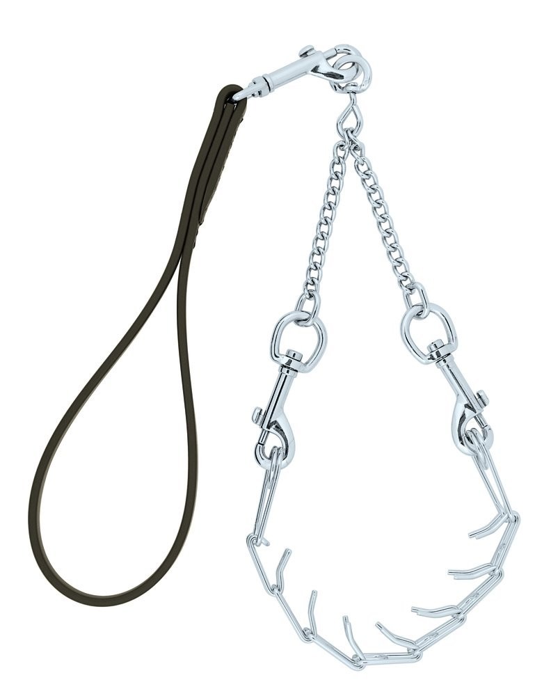 Weaver Leather Livestock Pronged Chain Goat Collar And Lead Setred 80-1090-Br