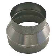 Greenseam Grr9p8pga26 Round Duct Reducer, 9 In X 8 In Duct Dia, Galvanized