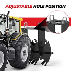 2 Pcs 15.7 in Wide Tow-Behind Disc Plow Harrow Attachment – Fits 2×2” Receiver