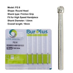 Wave Dental Surgical Carbide Burs High Speed Friction Grip Round Pear 330 25mm