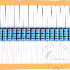 1/4W Metal Film Resistors 0.1% tolerance 1 ohm to 10M ohm available 20 pack
