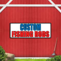 Custom Fishing Rods Indoor Outdoor Vinyl Banner Design