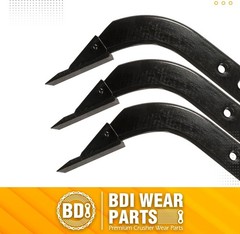3PK Box Blade Ripper Shank, 18″ Box Blade Ripper Teeth 4 Holes Scarifier Shanks
