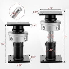 6.5-9″ House Floor Jacks Adjustable Small Screw Jacks Post Home Leveling Black