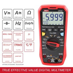 Ut61d+ Digital Multimeter True Rms Ac/dc Voltage Current Resistance Capacitance