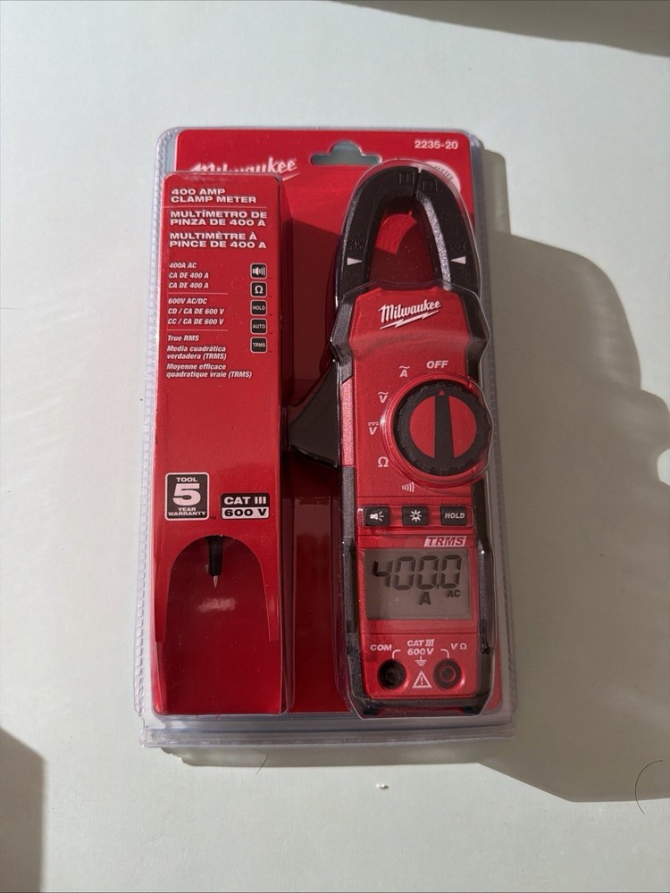 MILWAUKEE 2235-20 400 Amp Clamp Meter CATIII 600V AC/DC True-RMS (FREE SHIPPING)