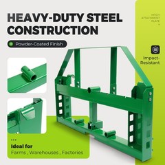 4000lbs Pallet Fork Frame 2″ Receiver Hitch Skid Steer For John Deere Loader