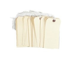 100 Manila 5 3/4″ x 2 7/8″ Size 7 Inventory Merchandise Price Tags with String