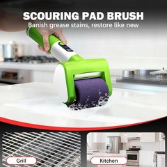 Electric Grill Brush, 2-Speed BBQ Grill Brush with LED Light/Screen Powerful