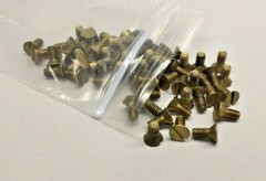 Brass 1117-65 Machine Screw Slotted Flat Head #8-32 x 3/8″ (Pack of 65)