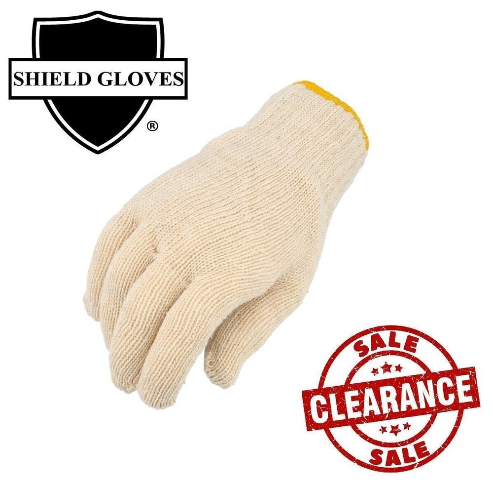 300 Pairs – Cotton Blended String Knit Gloves – Women’s Size – Tan