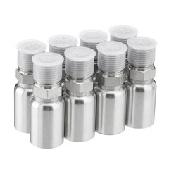 12-Pack 1/2″ Hose x 1/2″ NPTF Male Pipe Thread Hydraulic Hose End Crimp Fittings
