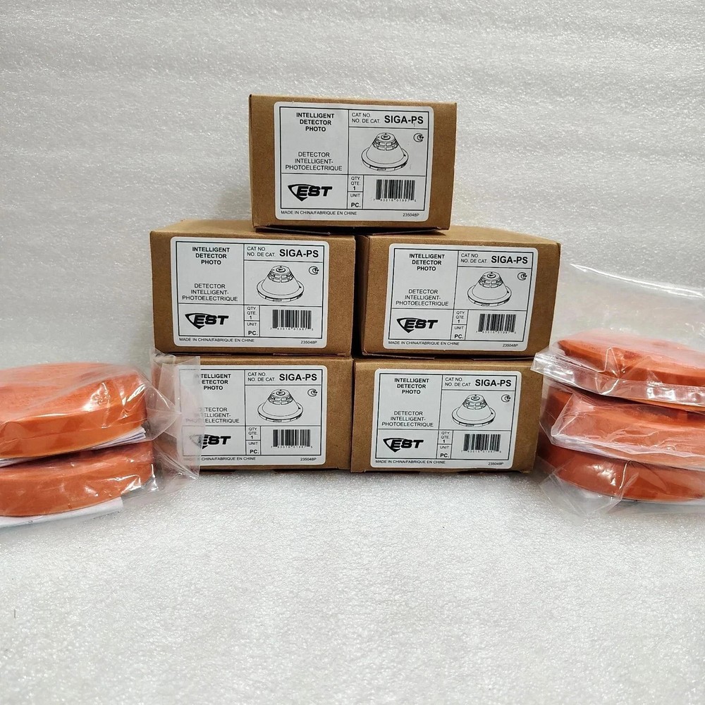 SET OF TEN (10) EDWARDS EST SIGA-PS DETECTOR SIGA PS FIRE ALARM