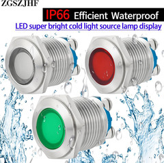 16mm Indicator Light 110V 120V LED Pilot Lamp Waterproof Stainless Steel 304