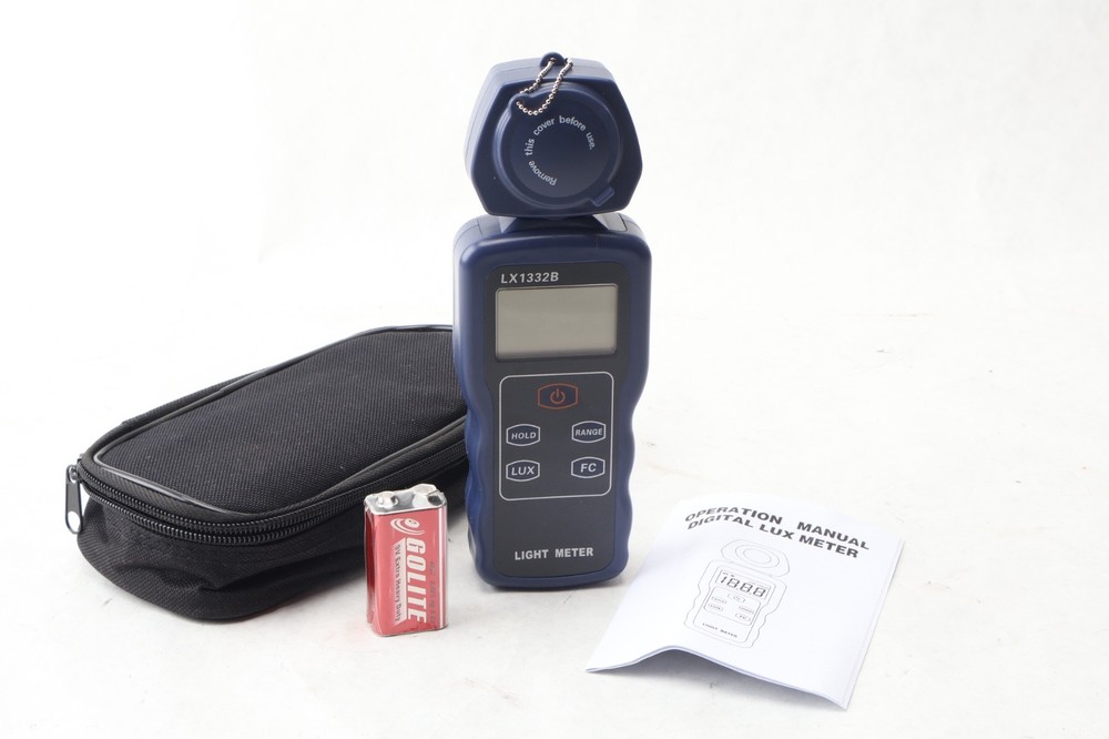 Dr.meter Digital LED Lux Meter LX1332B with Manual and Case