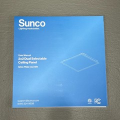 2 PACK – Sunco 2×2 LED Flat Panel Lights Adjustable 20W-40W 4000K-6000K Dimmable