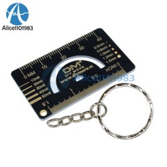 4CM Multifunctional FR4 PCB Ruler Measuring Tool Angle Measure Meter + Keychain