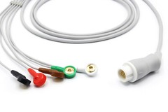 Philips 12 pin 5 Leads Snap ECG EKG Cable Agilent, Heartstart, Intellivue