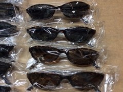 NEW ASSORTED BOX OF SUNGLASSES SUN GLASSES SET OF 12 GLASS COLORED SMALL LENS