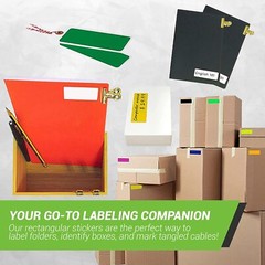 Royal Green All-Purpose Rectangular Stickers 76MM x 25MM (3 x 1 Inch) on a Roll