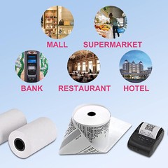 (40 Rolls) Cash Register Thermal Paper, 2 1/4×85″ – 1/2″ core, POS Receipt Paper