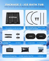 Water Chiller & Ice Bath Tub Kit Ice Pod XXL Tub Cold Plunge Therapy Recovery
