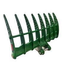 JMA 48in Backhoe Brush Rake 6.5-9 Ton 45mm Pin-On Land Clearing Grapple Steel