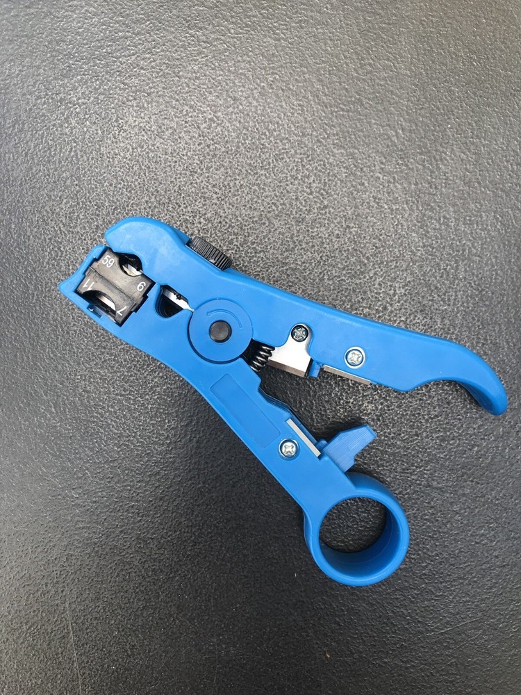 RG59 RG6 RG11 RG7 Coax Cable Stripper UTP Coaxial Cutting Wire Stripping Blue