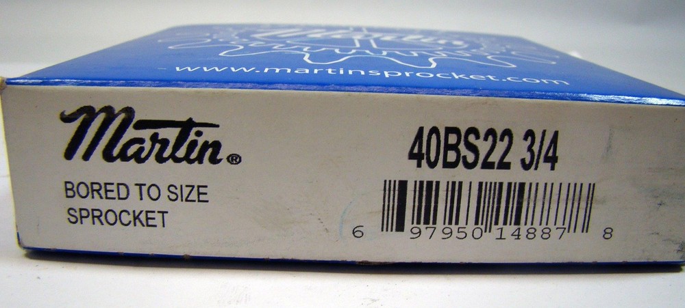 Martin Bored to Size Sprocket 40BS22 3/4 22 Teeth Factory Sealed Box NOS