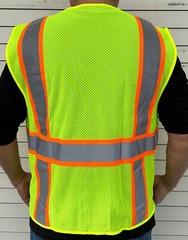 4 Pockets Yellow Mesh High Visibility Safety Vest, ANSI/ ISEA 107-2010 #806-LM