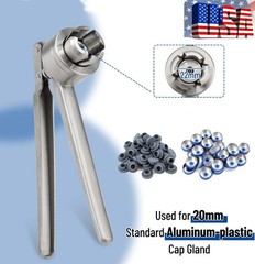 20mm Flip Vial Crimper, 100 Pcs Flip Caps and 100 Pcs Rubber Stoppers Are Includ