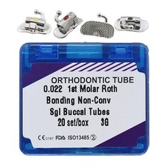 Buccal Tube Roth MBT 1st Molar Dental Orthodontic Brackets 0.022 Bondable