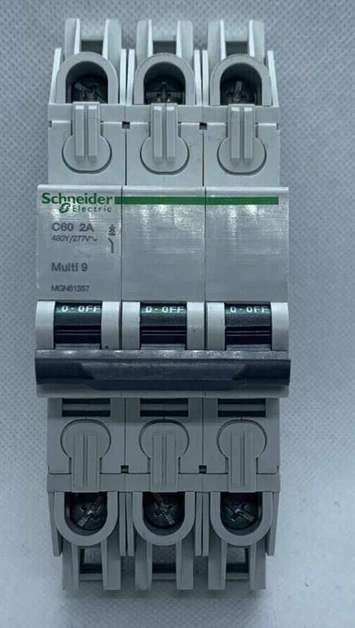 Schneider Electric C60 2A 480Y/277V Multi 9 MGN61357 Circuit Breaker NEW IN BOX
