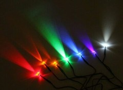 DC 9V-12V 3mm 5mm 10mm LED Lights Emitting Diode Pre-Wired 8″Line White Red