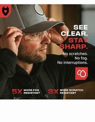 NoCry Clear Safety Glasses for Men and Women with Anti-Fog and Scratch Resist…