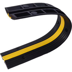 6600 Lbs. Load Capacity 1 Channel Rubber Cable Protector Ramp Rubber Speed Bumps