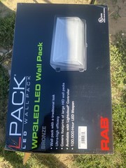 RAB WP3LED LPack LED Wall-Pack WP3LED75L-750U-5000K Bronze Wall Mount NEW