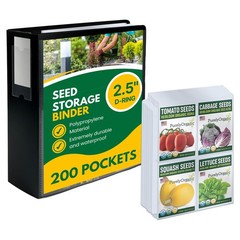 Heavy-Duty Storage Kit for Organizing Packets, with 200 Pockets, 3.5 x 5.25”…