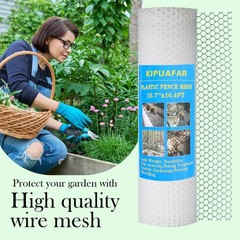White Plastic Wire Mesh Fence 15.7IN x 6.56FT – Commercial Grade Hexagonal Ne…