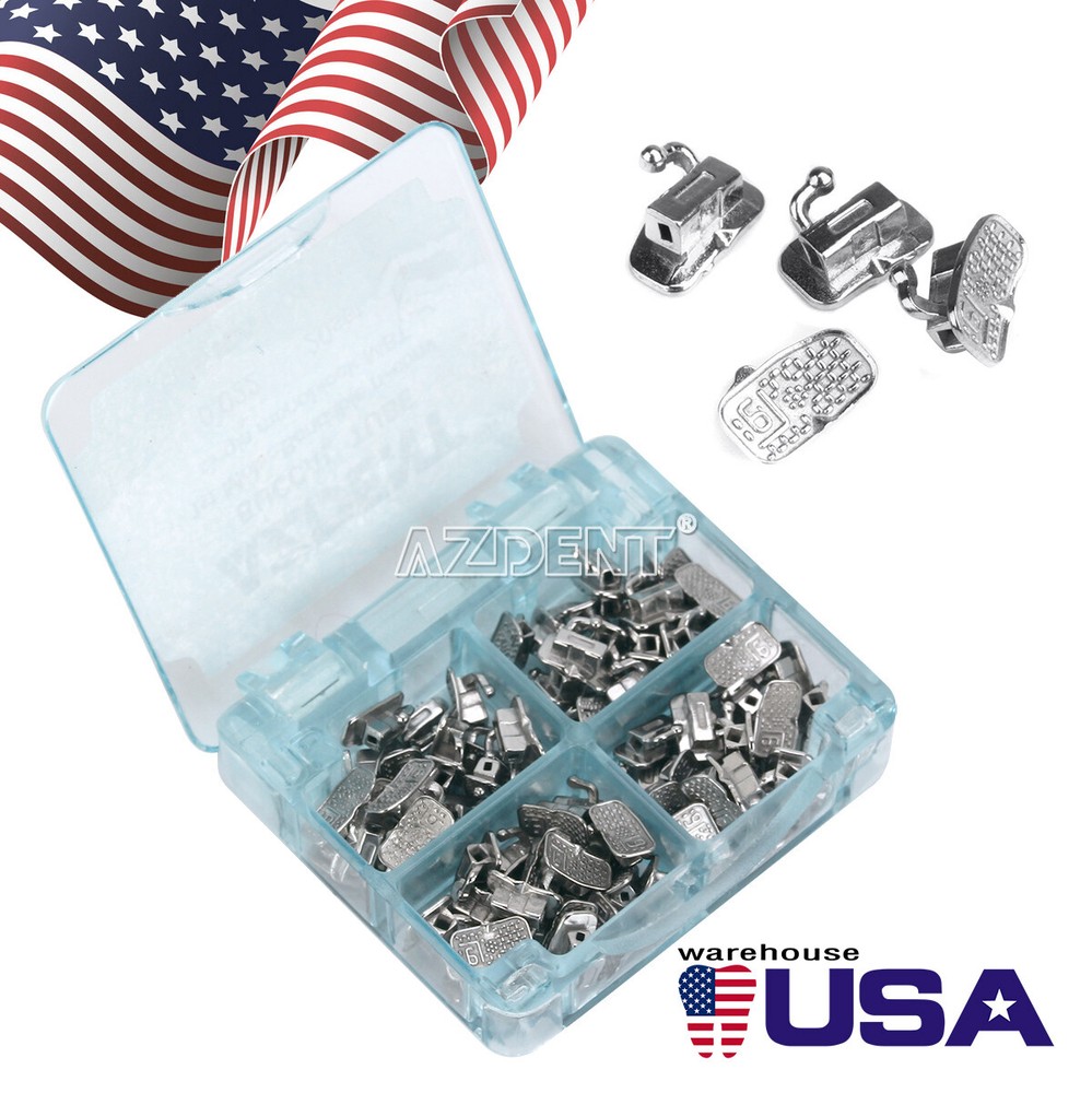 Dental Orthodontic Buccal Tube Metal Non-Convertible MBT 0.022 1st Molar AZDENT