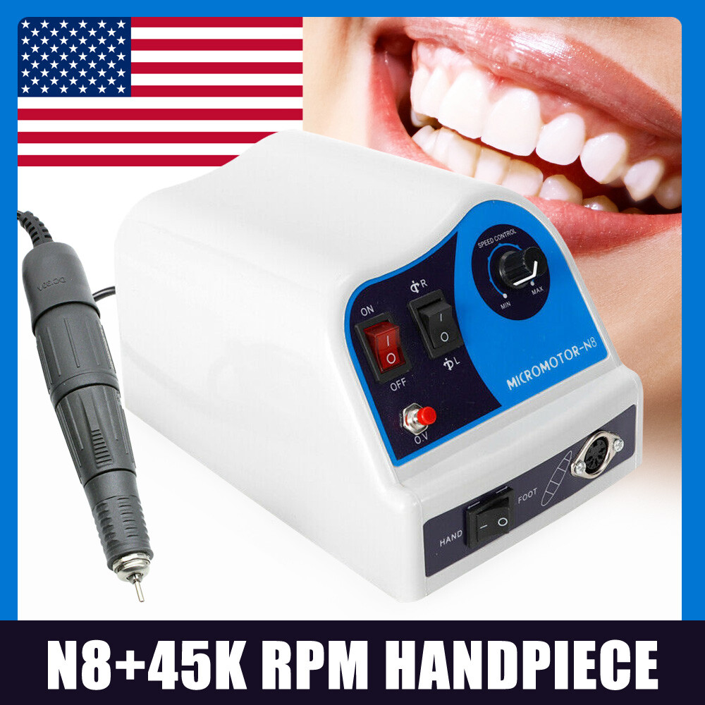 Dental Lab Polishing Handpiece 45K RPM Electric Micromotor N8 Polisher USA