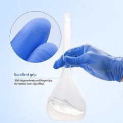 Puncture Resistant Nitrile Gloves Touchscreen Compatible 100pcs Latex Free S-XL