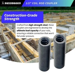 Sandbaggy 1/2″ Coil Rod Coupler – Round Threaded Coupling Nuts