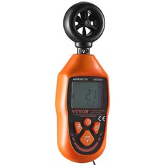 VEVOR Handheld Anemometer Digital Wind Speed Meter Gauge 14℉-113℉with LED Screen