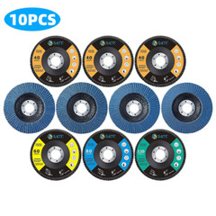 10PCS 4-1/2″ x 7/8″ Flap Sanding Disc 40/60/80/120 Grit Zirconia Grinding Wheels