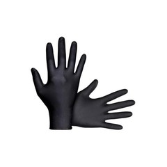 SAS Safety Raven Powder-Free Nitrile 7mil Black Glove XL 100-Box #66519