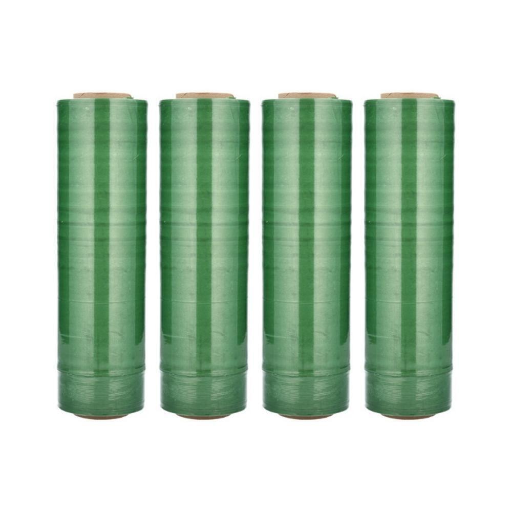 4 Rolls – Green 15″ x 1476′ Pre-Stretch Hand Plastic Shrink Wrap Film 30 Gauge